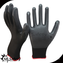 SRSAFETY foam nitrile coated working glove with dots on palm